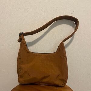 Baggu Brown Mini Nylon Shoulder Bag